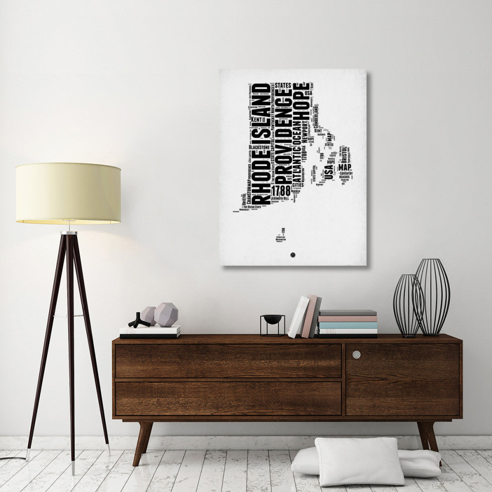 "Rhode Island Word Cloud 1" Fine Art Print