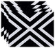 "x" Marks The Spot Stripes Print Placement, Bewitching, Set of 4