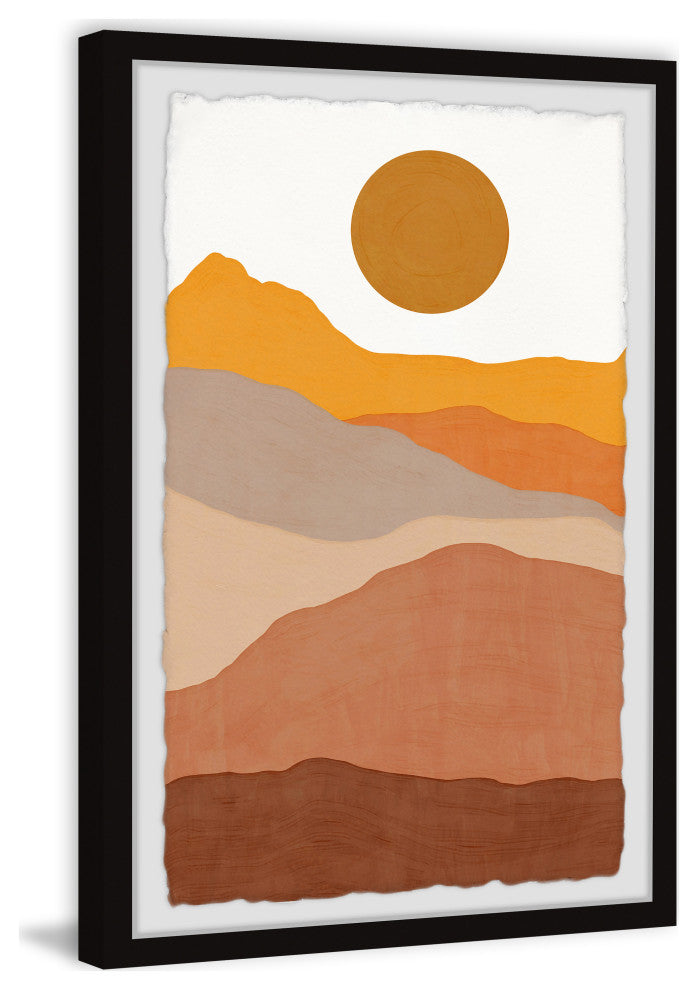 "Mountains Are Warming" Framed Painting Print, 8x12