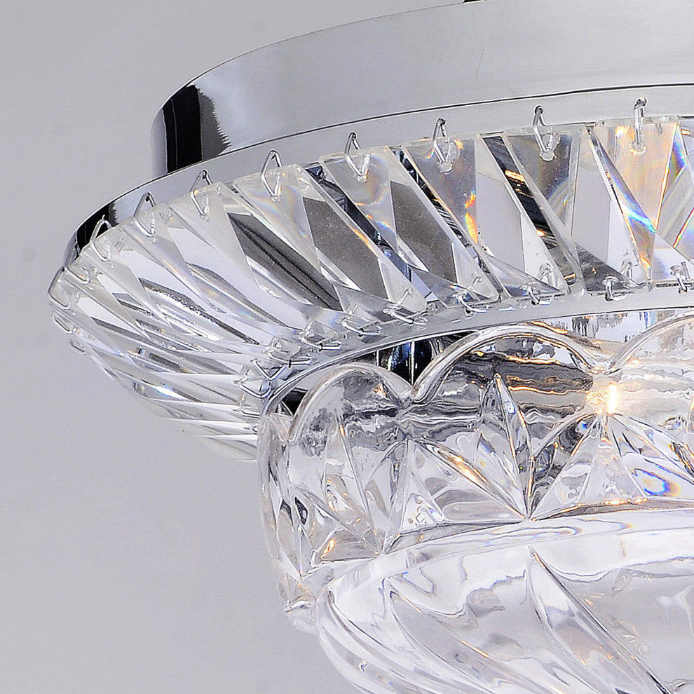 April 3-light Crystal Flush Mount Chandelier