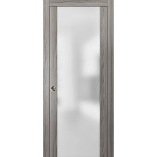 Pocket Door 36 x 80 & Glass | Planum 4114 Ginger Ash | Frames Kit Pulls