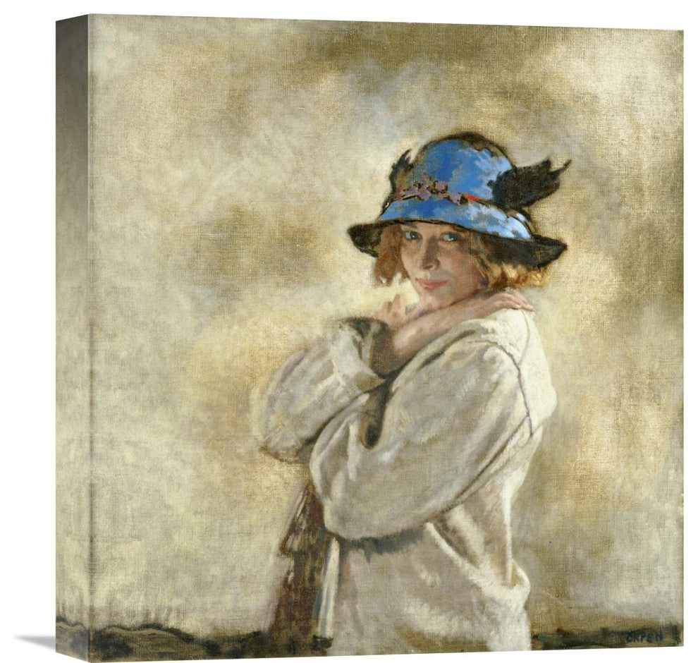 "The Blue Hat" Artwork, 15" x 16"