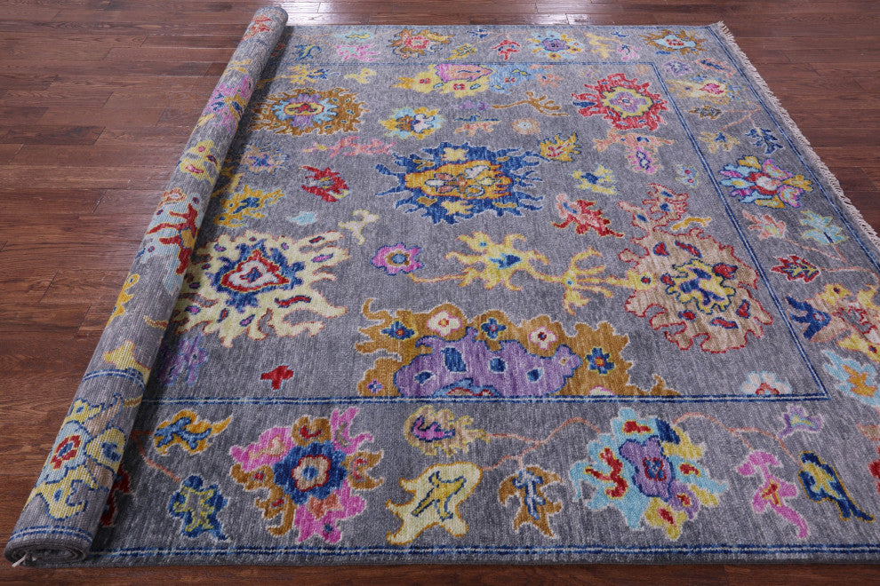 8' 1" X 9' 11" Turkish Oushak Hand-Knotted Wool Rug - Q14835