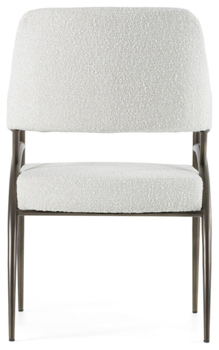 Modrest Betty Modern Off-White Fabric + Bronze Dining Chair