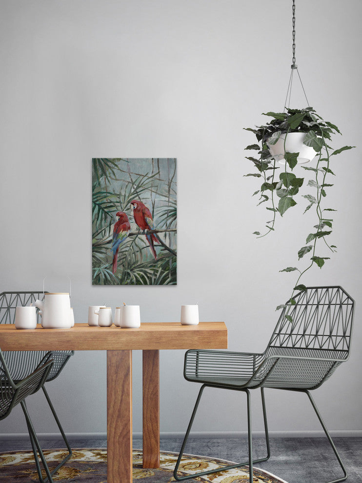"Cockatoo Heart" Painting Print on Wrapped Canvas, 24"x36"