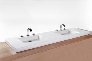 Cube Collection Lav Sink, WETMAR BIO 48", Matte White, 72", No Trim Overflow