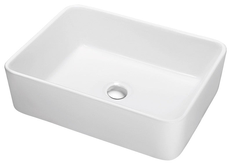 Dawn Vessel Above-Counter Rectangle Ceramic Art Basin