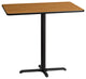 30"x45" Natural Laminate Table Top With Bar Height Table Base