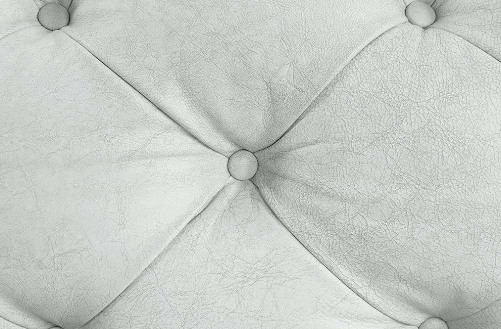 Acme Ragle Sofa Vintage White Top Grain Leather