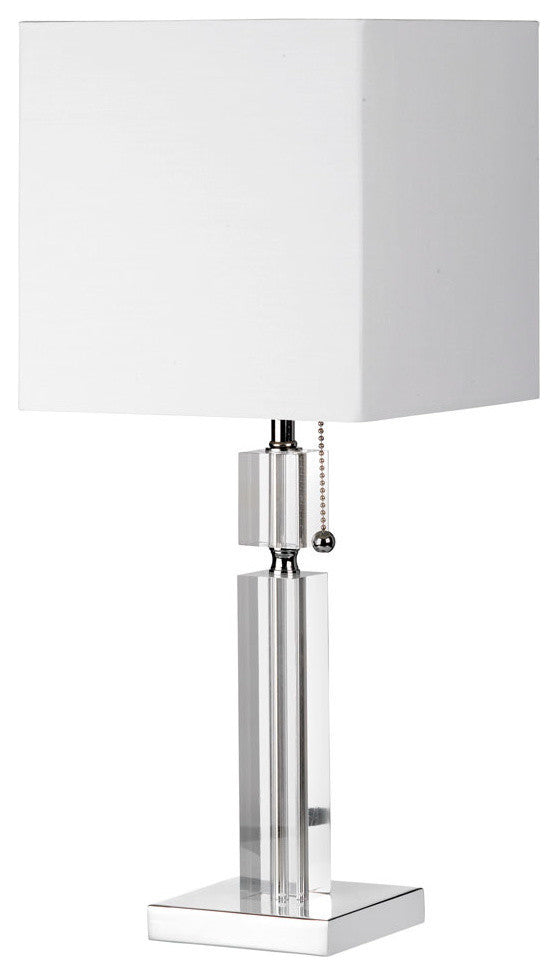 Lilia Square Table Lamp, White