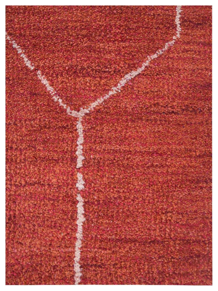 HAND KNOTTED LOOM SILK ECO-FRIENDLY RUGS-6'x9',Rectangle,Red Beige,Contemporary
