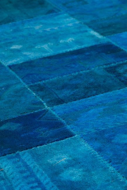 Hand Tufted Turquoise Wool Area Rug