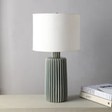 Roza ceramic olive green table lamp