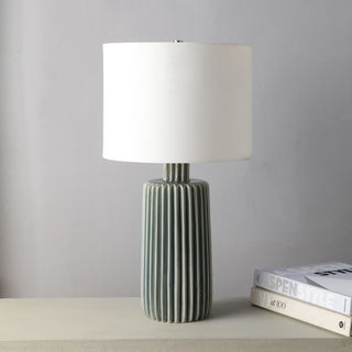 Roza ceramic olive green table lamp