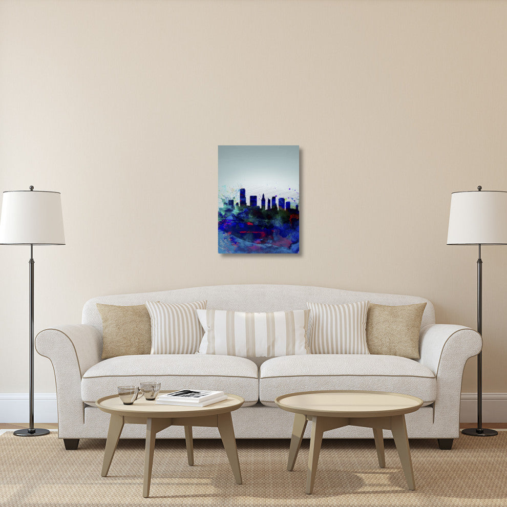 "Miami Watercolor Skyline" Fine Art Print