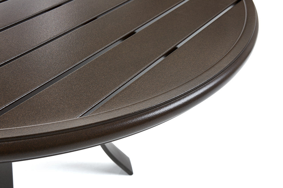 Slat Top 42" Round Chat Table, Java