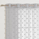 Sheer Textured Dot Curtains, Grey
