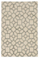 12'x15' Beige Hand Tufted Geometric Indoor Area Rug