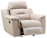 41" Beige Fascinating Leather Reclining Chair