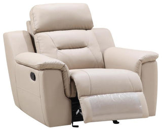 41" Beige Fascinating Leather Reclining Chair