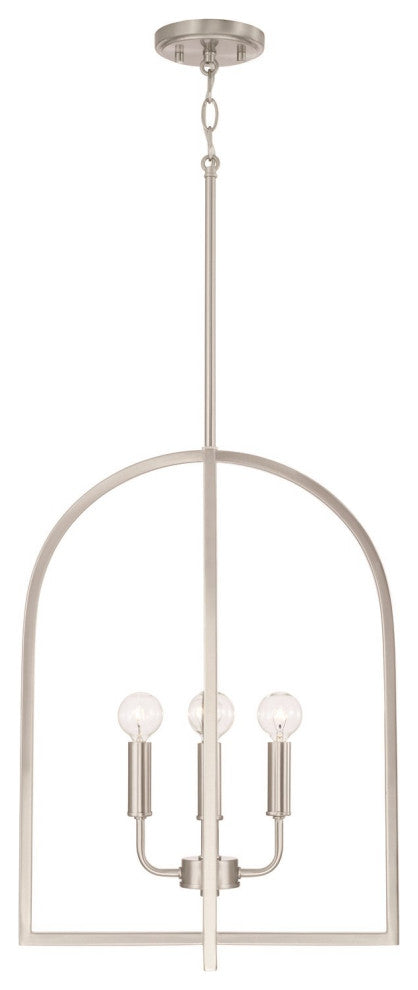 HomePlace Lighting Lawson 4-Light Foyer 548841BN Brushed Nickel