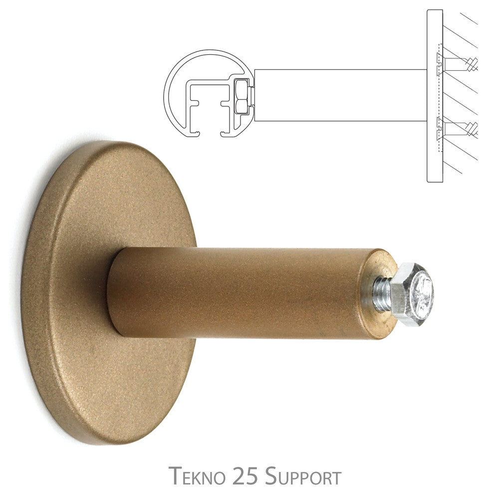 Deco Traverse 1 With Ball 28 Finial, Silver, 48