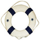 Lifering Christmas Tree Topper Decoration, White With Blue Bands