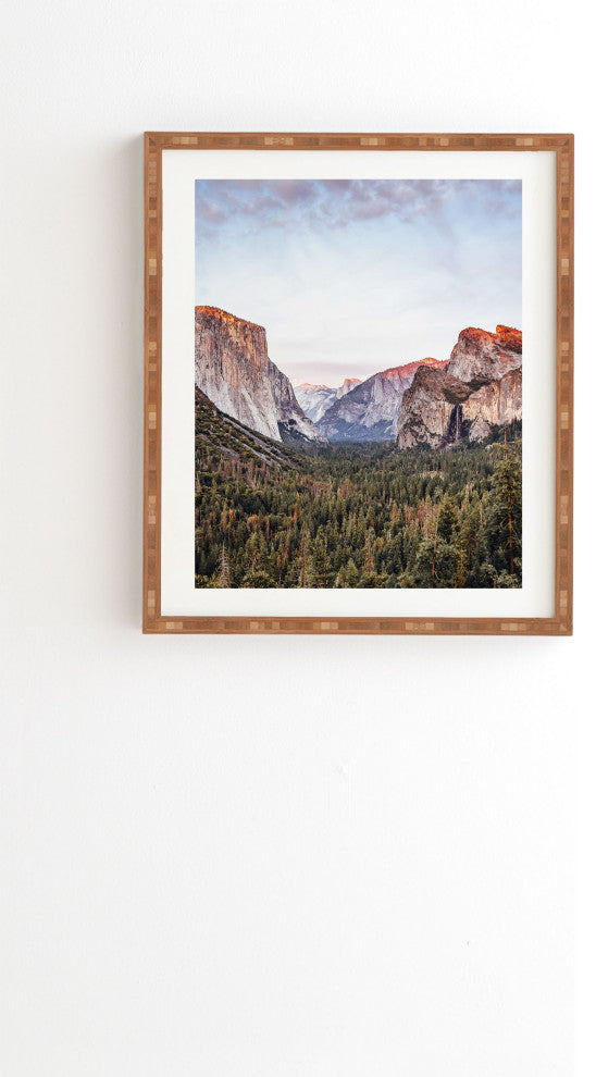 Tristanvision Yosemite Tunnel View Sunset Framed Wall Art, 11x13"