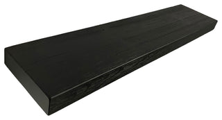 Rustic, Floating Shelf, 2" Thick x 8" Deep, with Mounting, Black, 36"