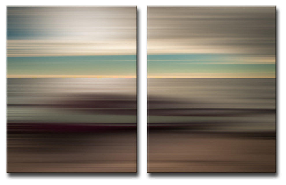 Ready2HangArt 'Blur Stripes XLI' 2-PC Canvas Wall Art Set, 16 in. Highx12 in.