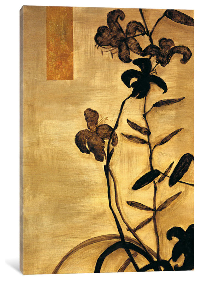 "Lily Silhouette II" by Erin Lange, Canvas Print, 18"x12"