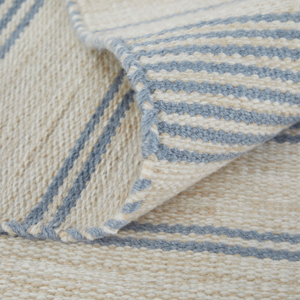 Weave & Wander Granberg Eco-Friendly PET Rug, Blue, 2' X 3'