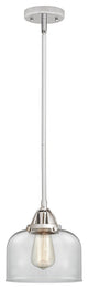 Large Bell Mini Pendant, Polished Chrome, Clear, Clear