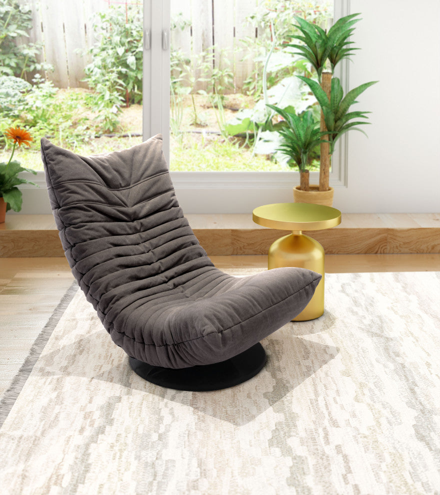 Down Low Swivel Chair Gray