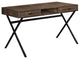 24" Brown Rectangular Computer Desk With Two Drawers