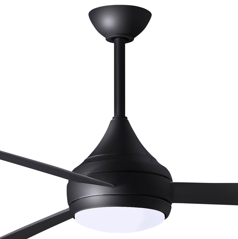 Donaire Paddle Fan Integrated LED, Matte Black, Matte Black Blades