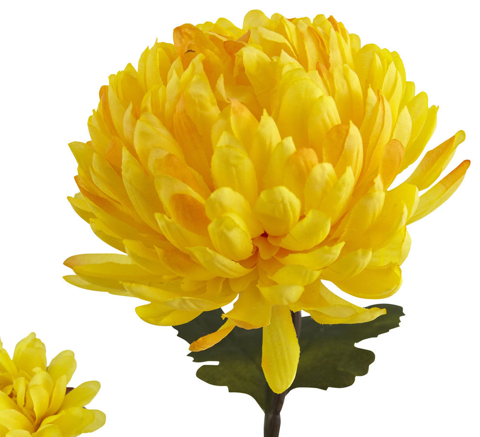 Nearly Natural 29" Chrysanthemum Artificial Flower, Set of 12, Yellow