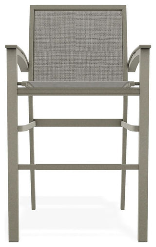 Bazza Sling Bar Height Stackable Outdoor Stool, Burke/Storm