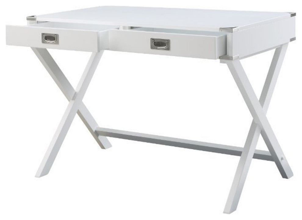 Writing Desk With 2 Drawers, White