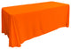LA Linen Rectangular  Polyester Poplin Tablecloth, Orange, 90"x132"