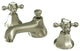 Kingston Brass Widespread Bathroom Faucet With Brass Pop-Up, Brushed Nickel