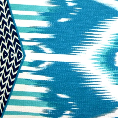 Electric Ikat 15x27 Throw Pillow, Teal