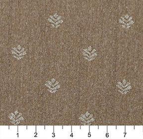 Light Brown And Beige, Leaves Country Style Upholstery Fabric By The Yard