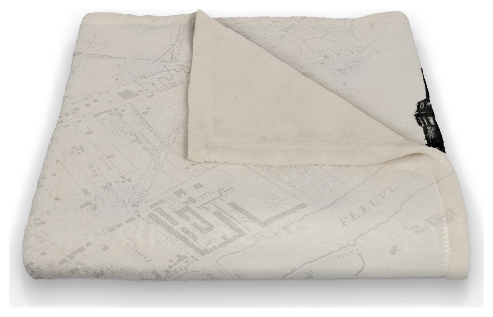 Parisian Red Bike 50x60 Coral Fleece Blanket