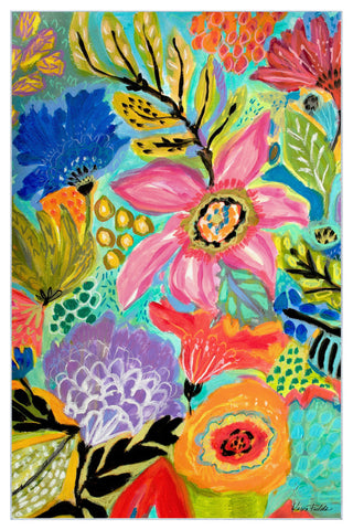 Secret Garden Floral II Art Area Rug, Power-Loomed, 5'x7.5'