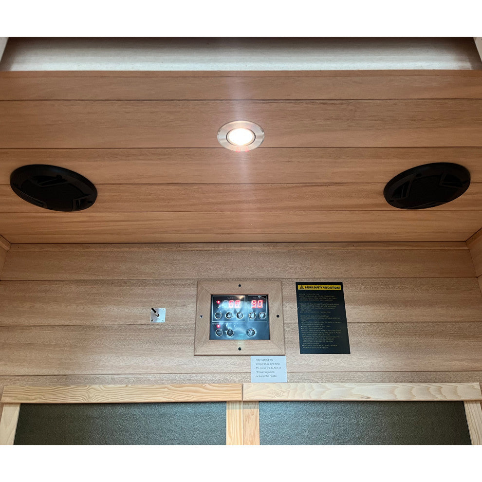 Extendable Indoor FAR Infrared Heating Sauna Bluetooth, Wood, 1-Person