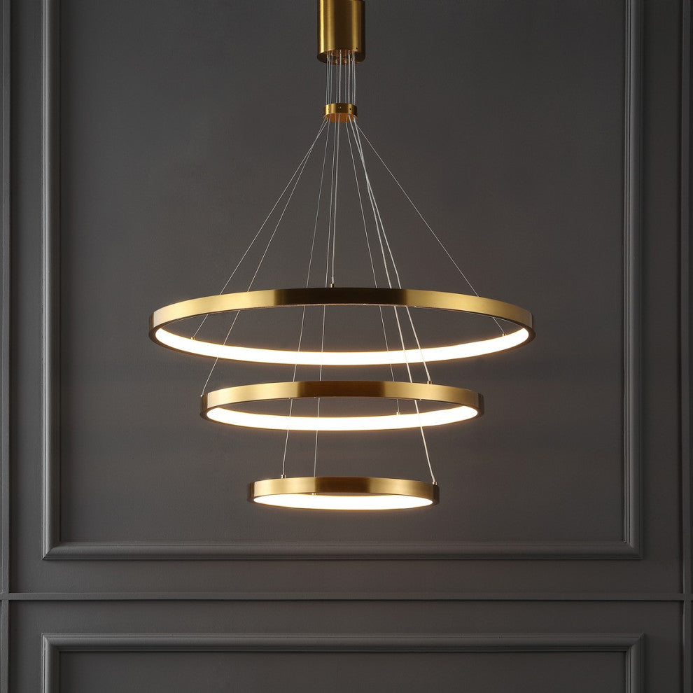 Safavieh Couture Meranda 3 Tier Chandelier Gold