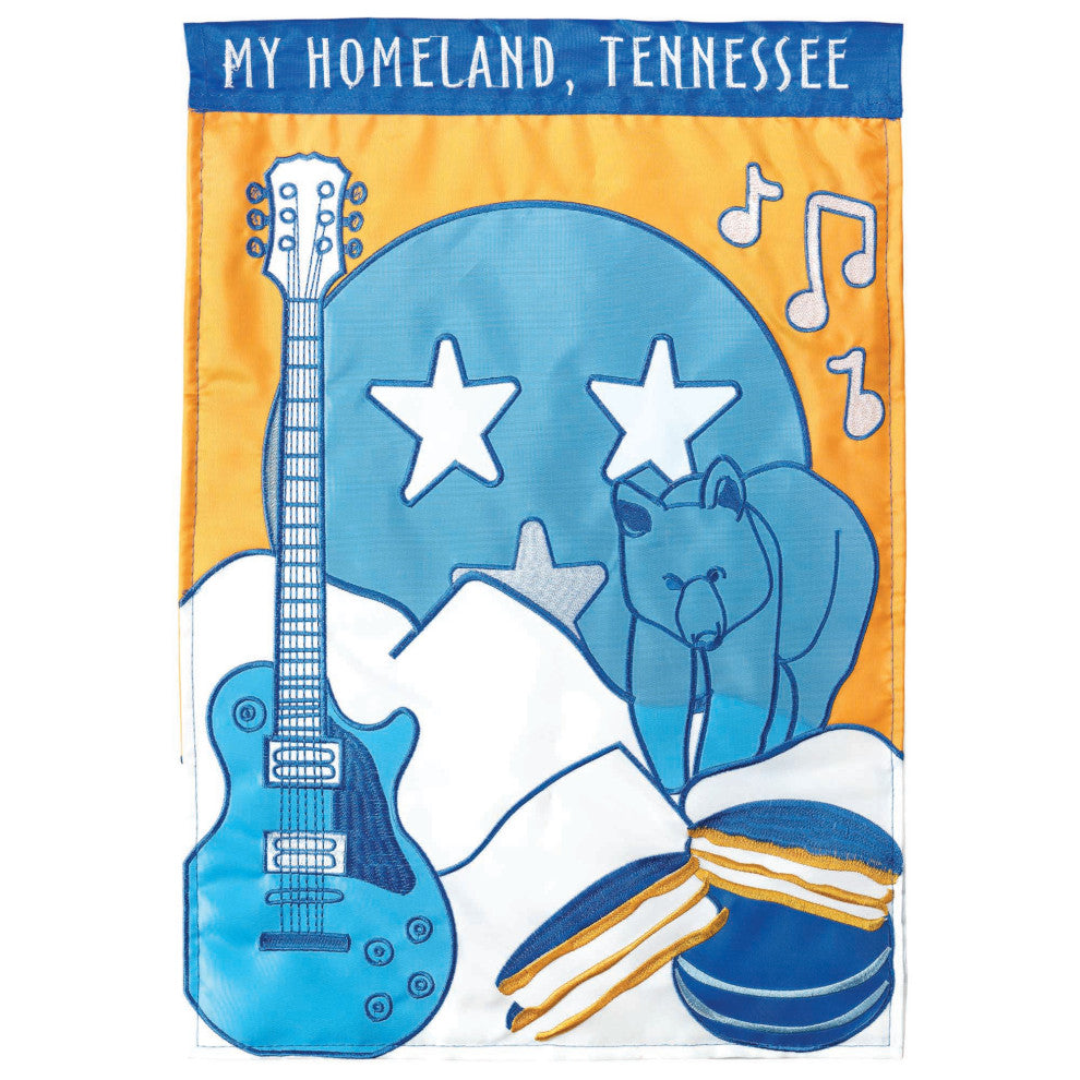 Flag  Double Applique  Tennessee My Homeland Ply Garden