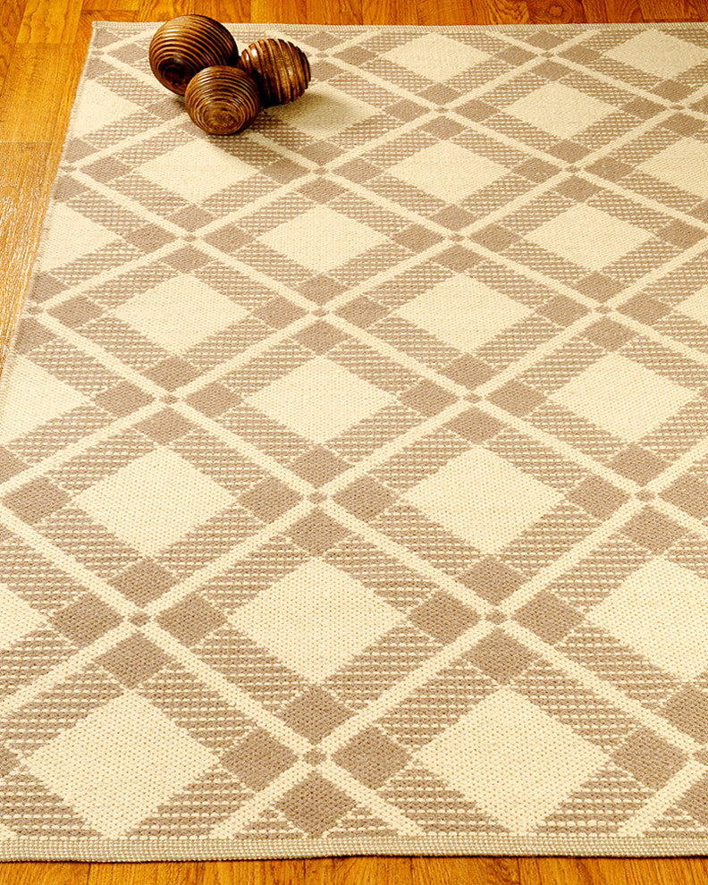 "Whimsy" Dhurrie Wool Rug, Hand Woven , Reversible, 8' X 10'