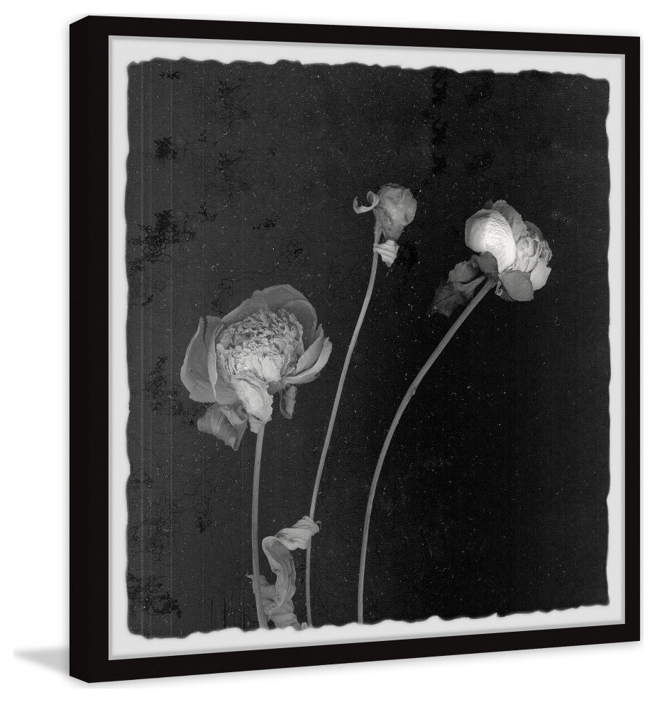 "Floral Impression" Framed Painting Print, 24x24